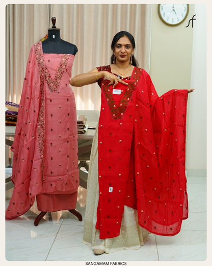 MULL CHANDERI SALWAR SET