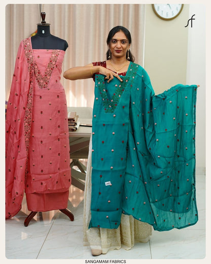 MULL CHANDERI SALWAR SET