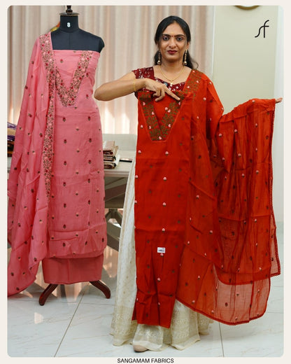 MULL CHANDERI SALWAR SET