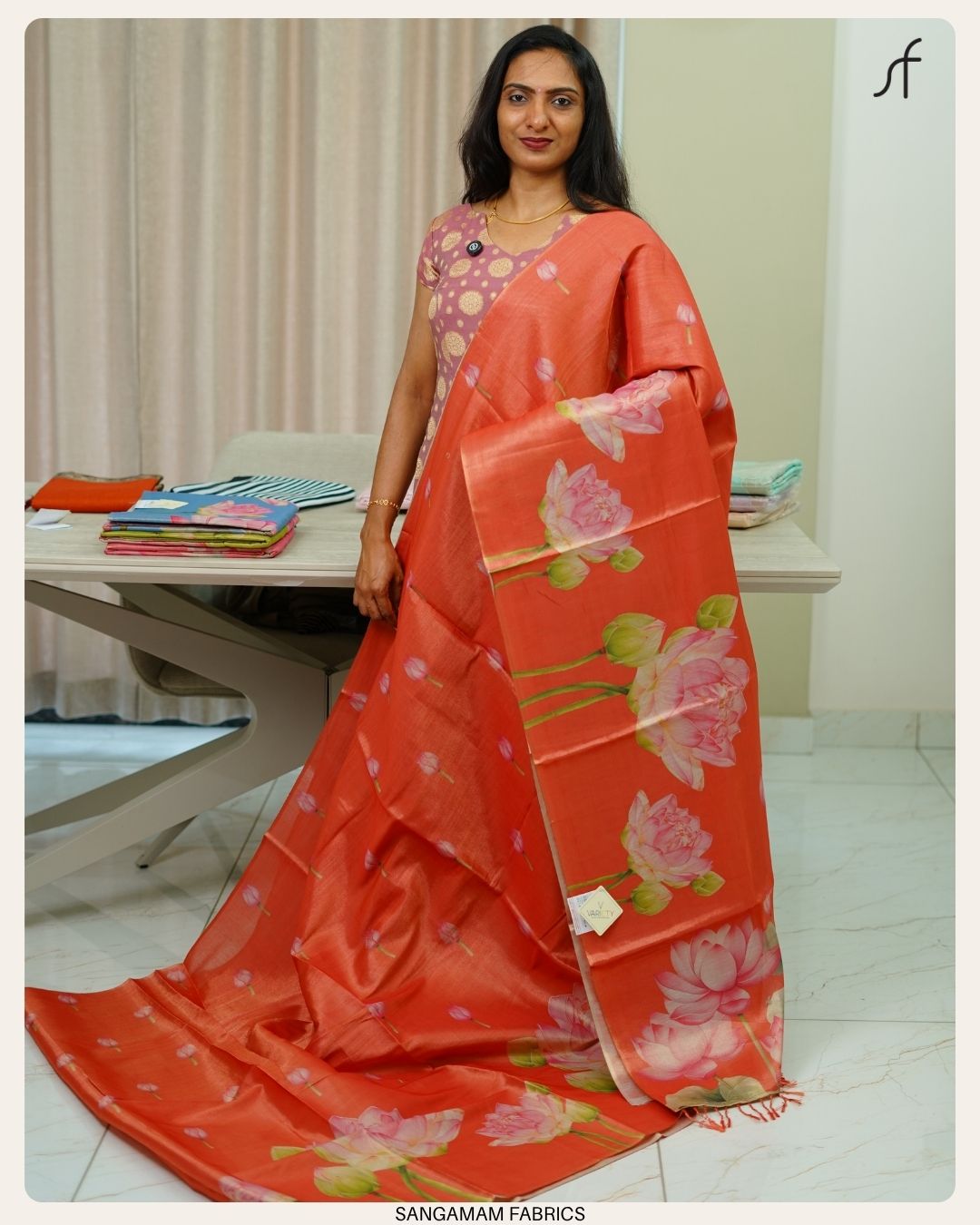 LOTUS DETAILED TISSUE SAREE