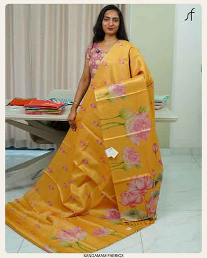 LOTUS DETAILED TISSUE SAREE