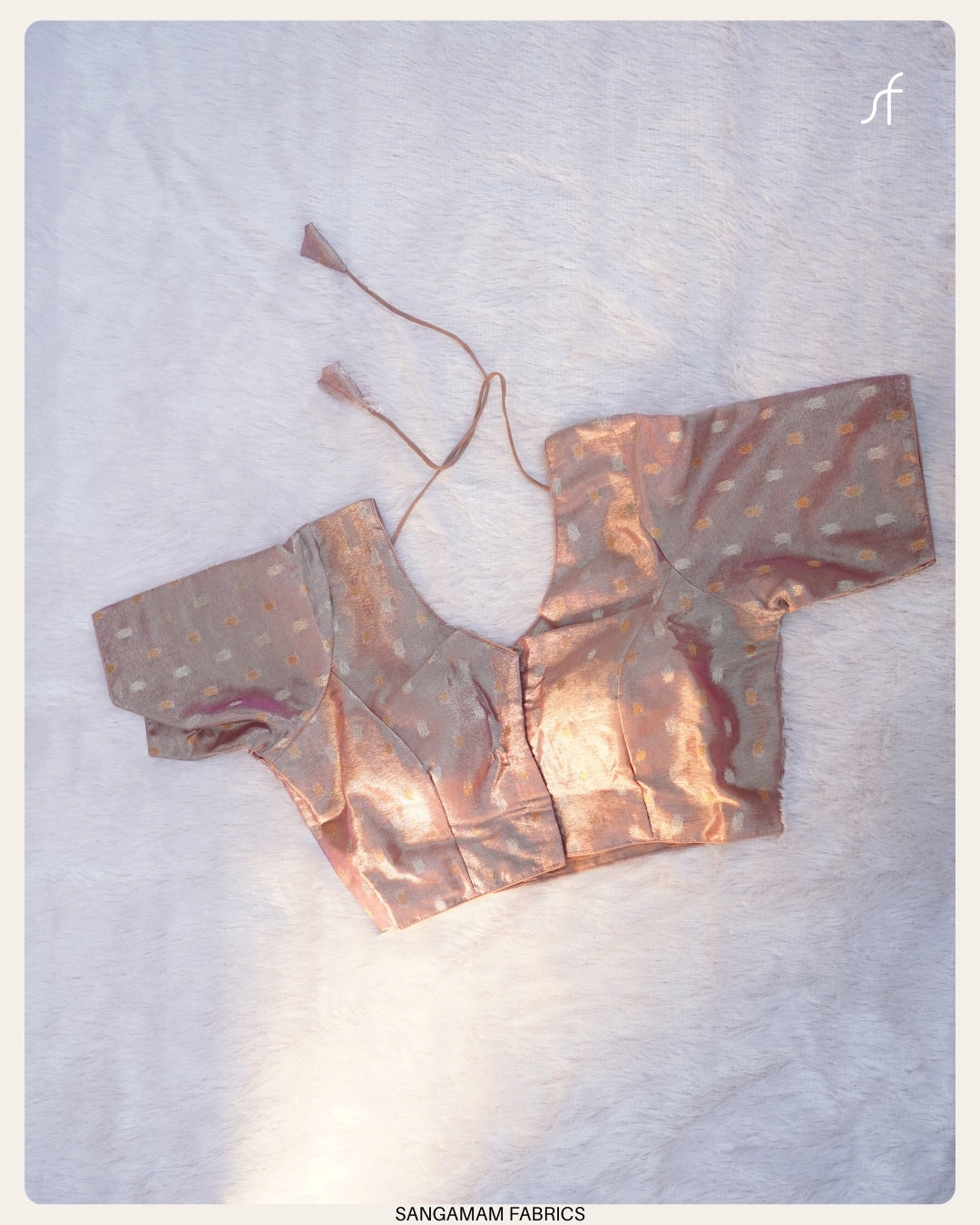 TISSUE SILK  BANARASI BUTTA DETAILED BLOUSE