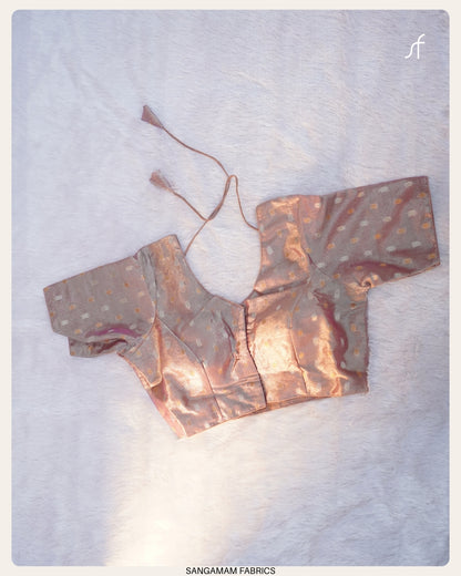 TISSUE SILK  BANARASI BUTTA DETAILED BLOUSE