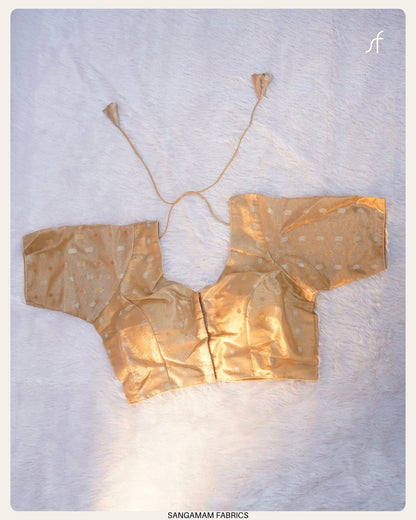 TISSUE SILK  BANARASI BUTTA DETAILED BLOUSE