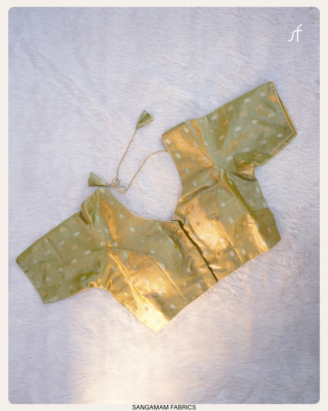 TISSUE SILK  BANARASI BUTTA DETAILED BLOUSE