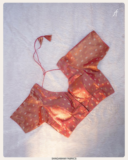 TISSUE SILK  BANARASI BUTTA DETAILED BLOUSE