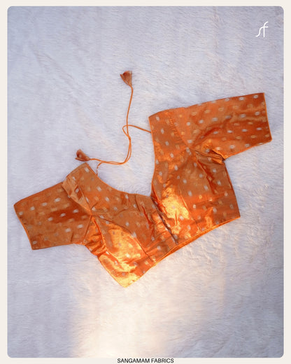 TISSUE SILK  BANARASI BUTTA DETAILED BLOUSE