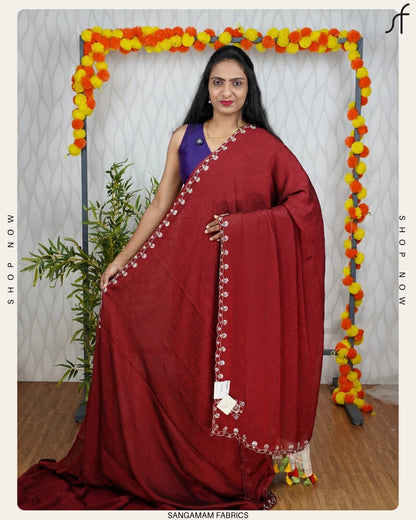 SILKY GEORGETTE DESIGNER SAREE