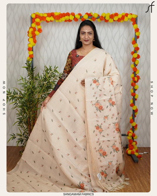 DIGITAL FLORAL PRINTED SAREE