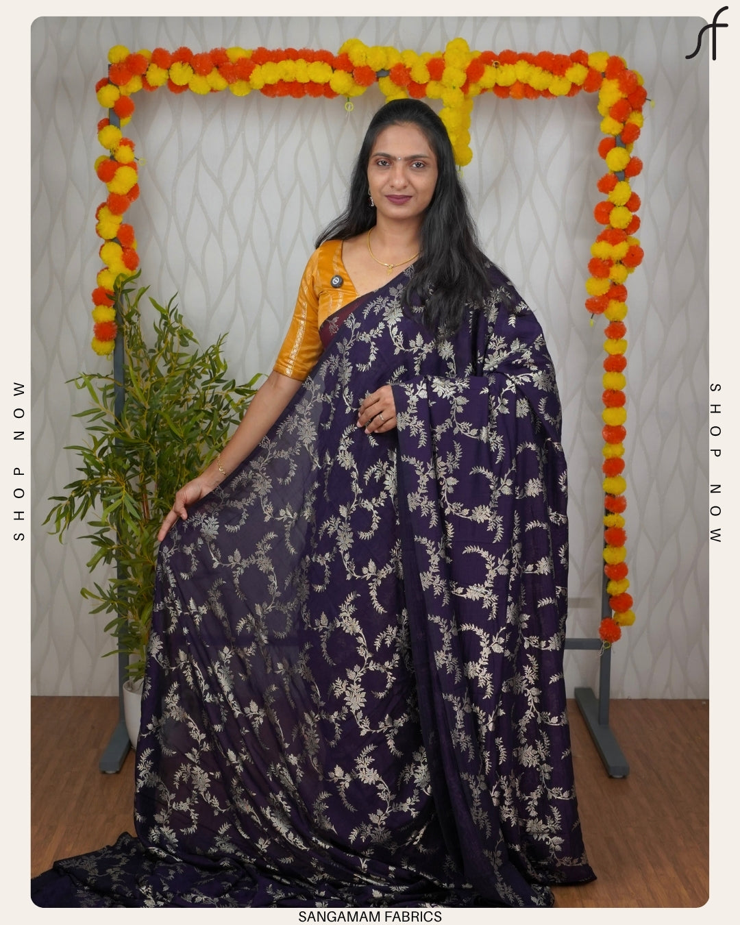 VICHITRA SILK BANARASI PRINTED SAREE