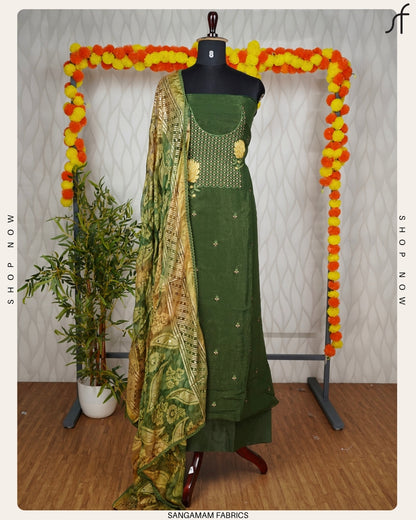 CRUSHED SILK SALWAR SUIT
