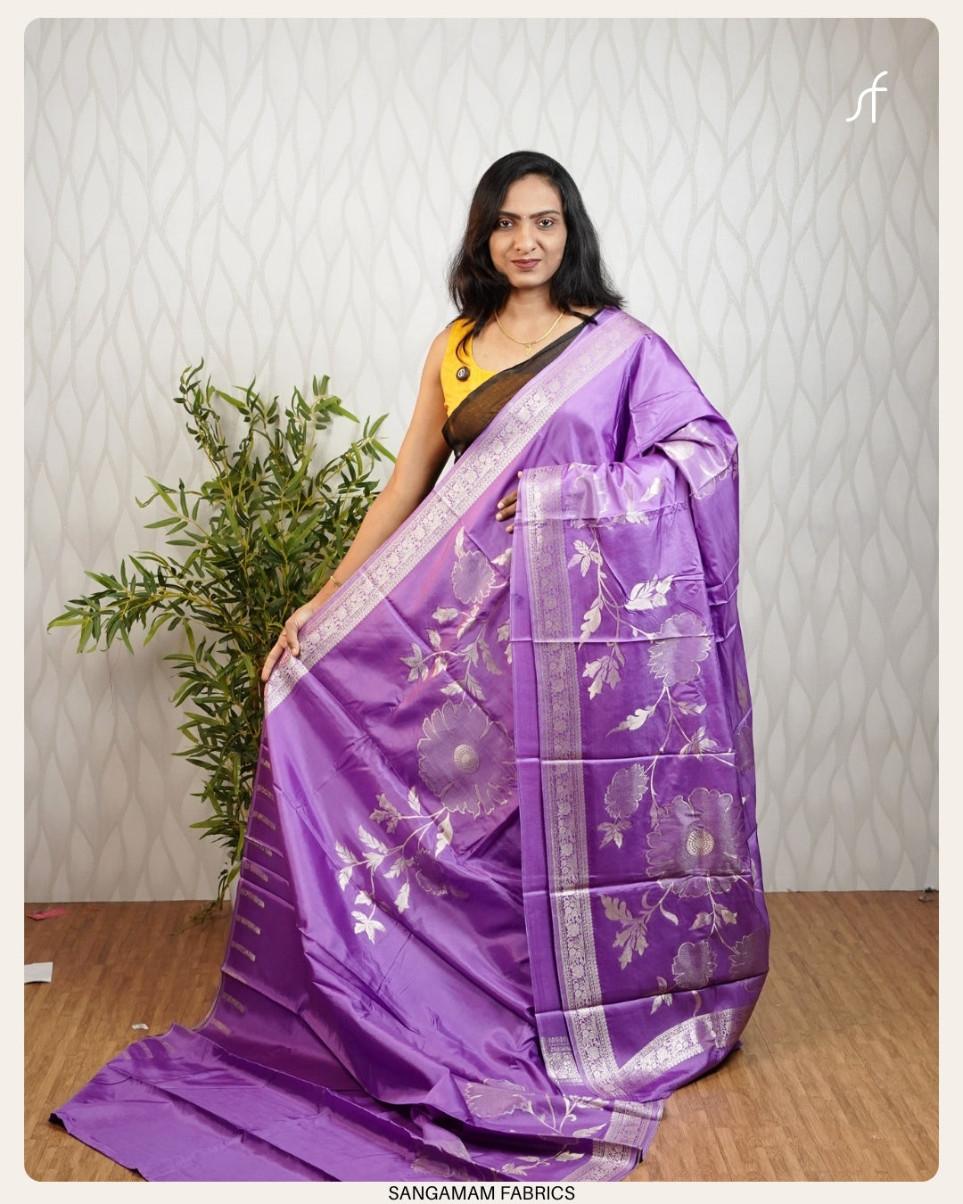 FLORAL DETAILED SOFT DOLA SILK SAREE