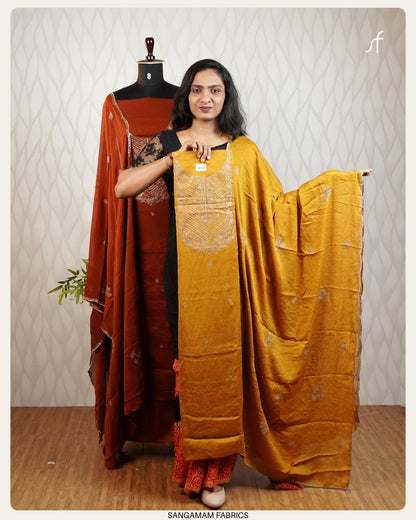 CRUSHED SILK GEORGETTE SALWAR SUIT