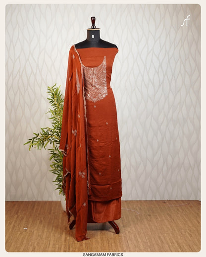 CRUSHED SILK GEORGETTE SALWAR SUIT