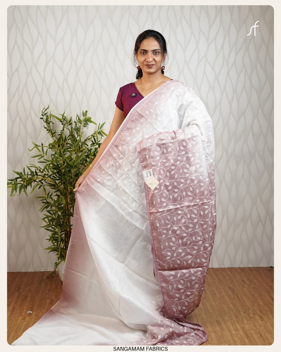 EMBROIDERY NET COTTA  SAREE