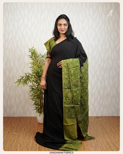 CROCHET LACE DETAILED GEORGETTE SAREE