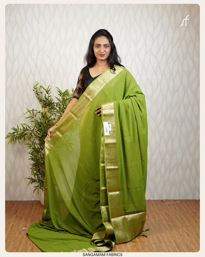 GEORGETTE SEMI  BANARASI  SAREE