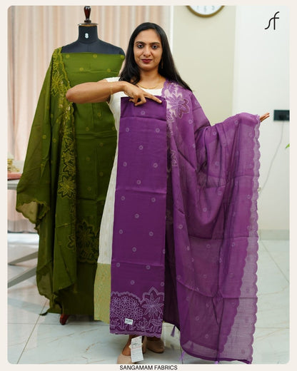 CHANDERI SILK SALWAR SUIT