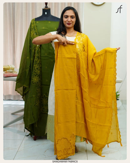 CHANDERI SILK SALWAR SUIT