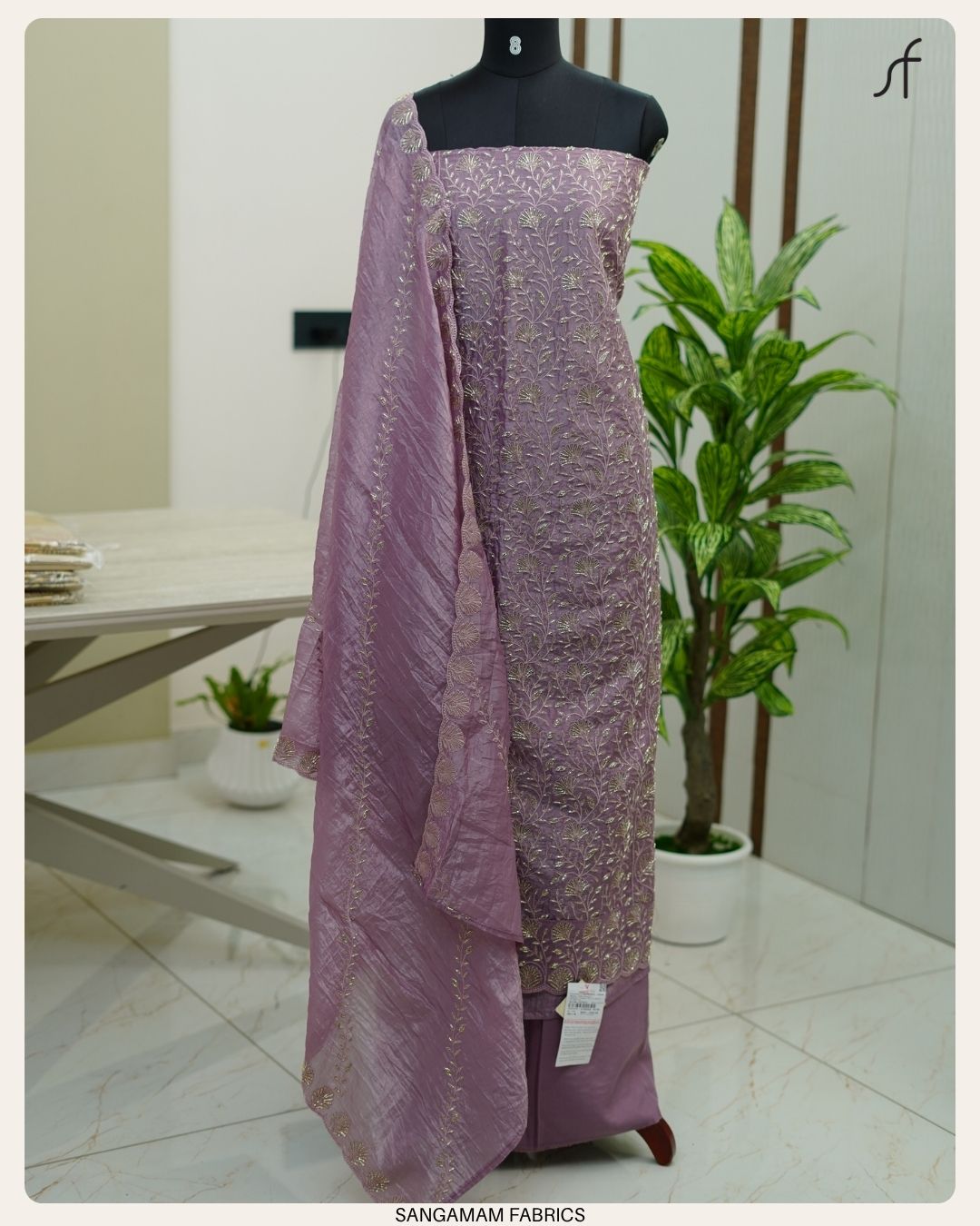 Crushed Organza Salwar Suit
