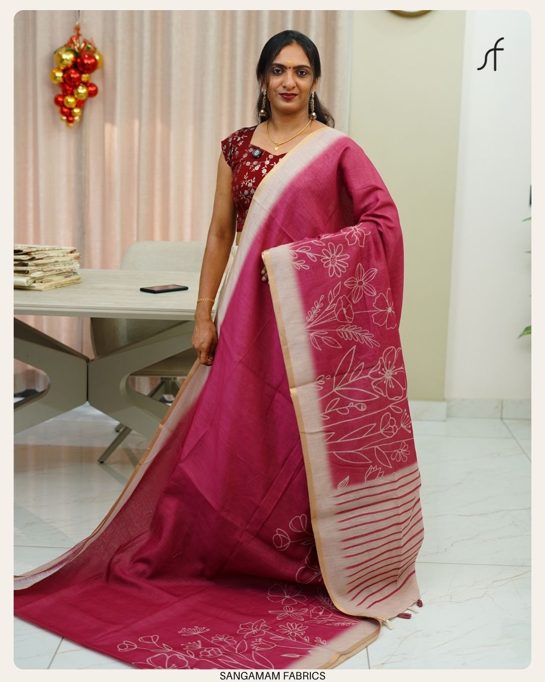 SEMI LINEN SAREE