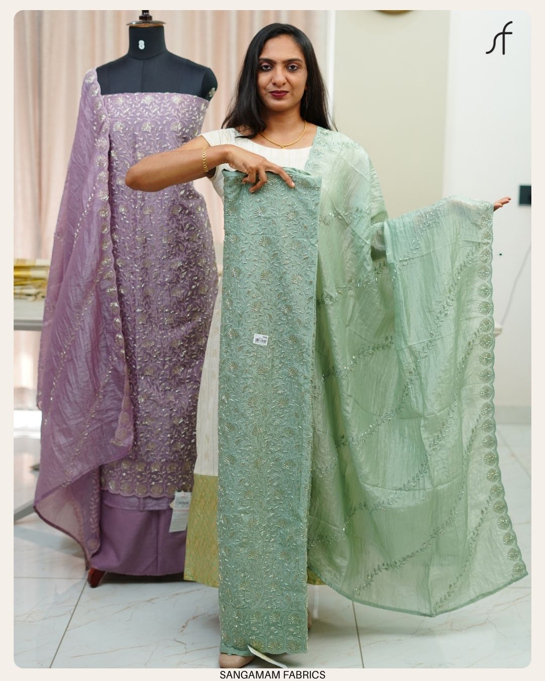 Crushed Organza Salwar Suit