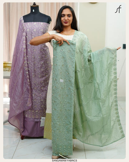 Crushed Organza Salwar Suit