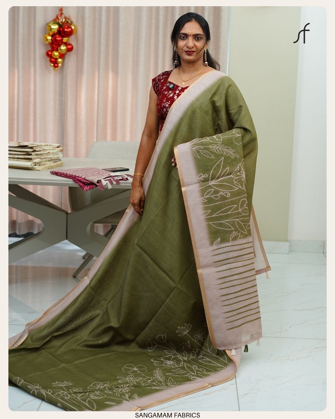 SEMI LINEN SAREE