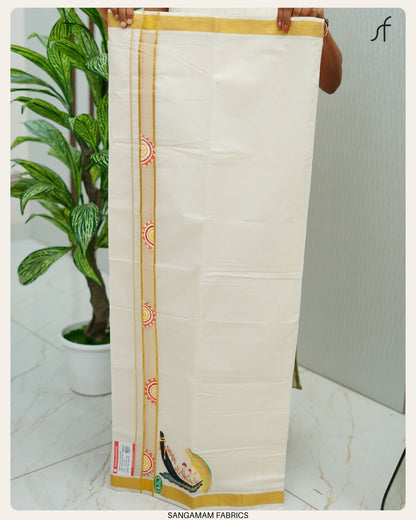HAND PAINT DETAILED DOUBLE MUNDU