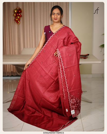 SEMI TUSSAR SILK SAREE