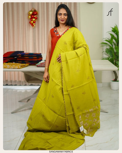 MUL CHANDERI SILK SAREE