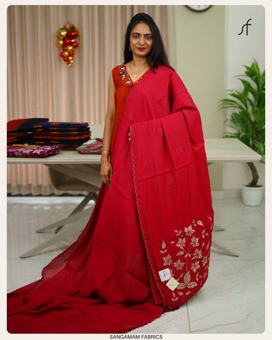 MUL CHANDERI SILK SAREE