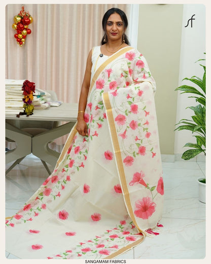 FLORAL PRINTED SET SAREE