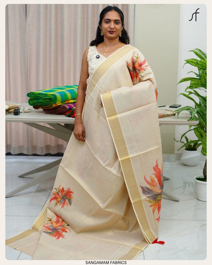 PRINTED DETAILED TISSUE SET SAREE