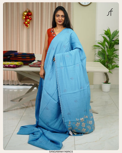 MUL CHANDERI SILK SAREE