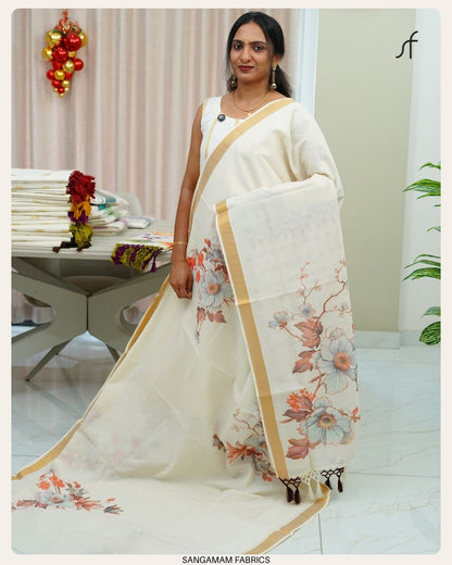 FLORAL PRINTED SET SAREE