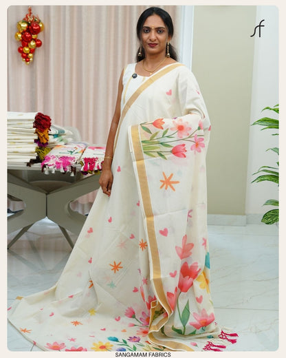 FLORAL PRINTED SET SAREE