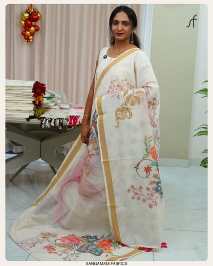 FLORAL PRINTED SET SAREE
