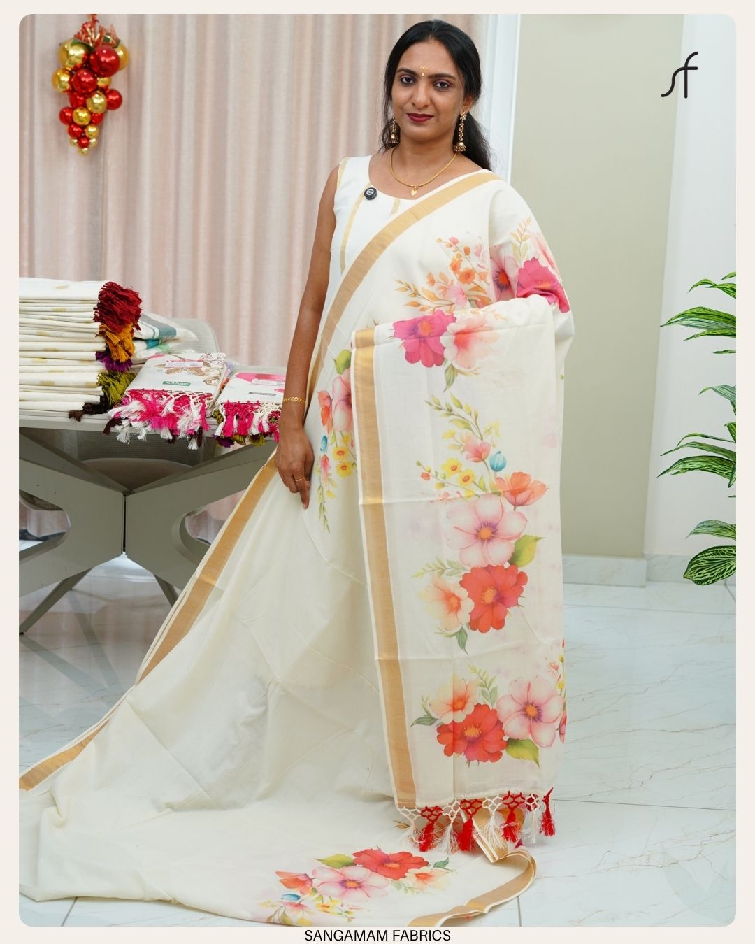 FLORAL PRINTED SET SAREE