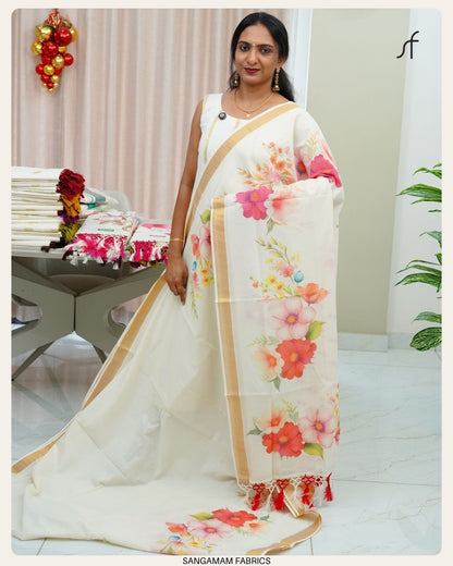 FLORAL PRINTED SET SAREE