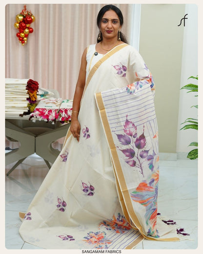 FLORAL PRINTED SET SAREE