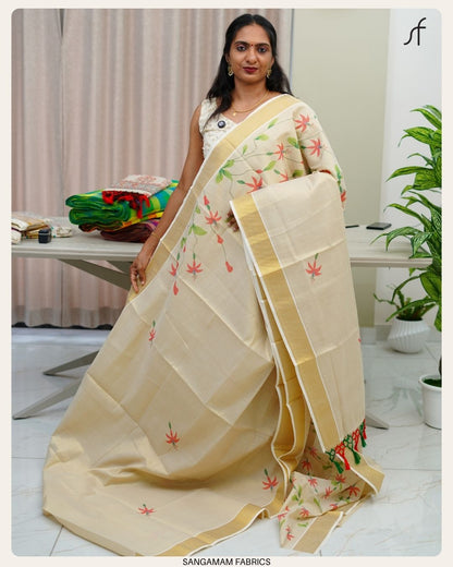 PRINTED DETAILED TISSUE SET SAREE