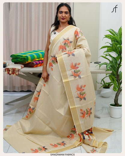 PRINTED DETAILED TISSUE SET SAREE