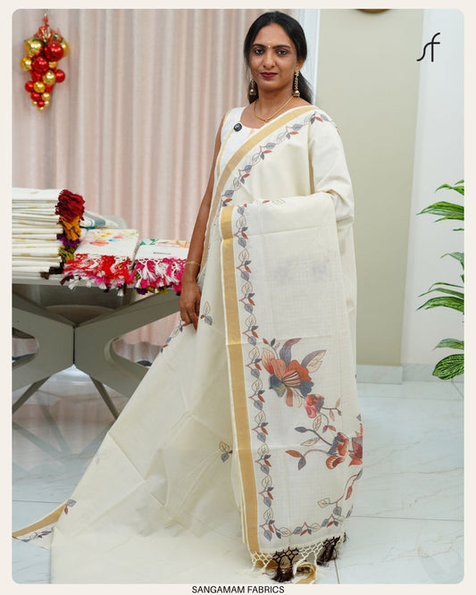 FLORAL PRINTED SET SAREE