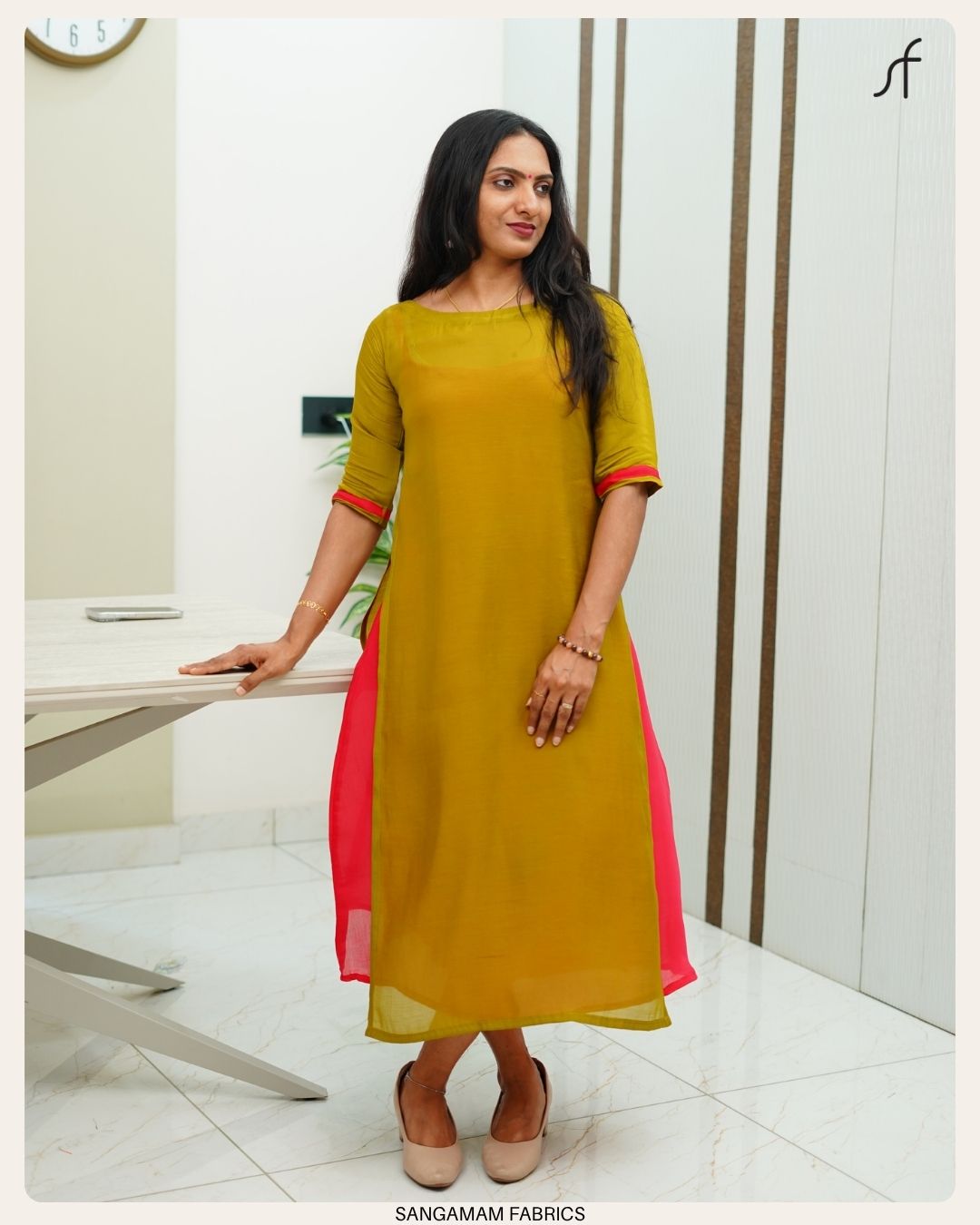 MULL CHANDERI PANEL DRESS