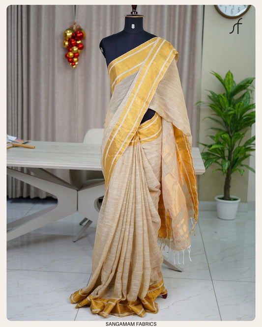 SEMI LINEN SAREE