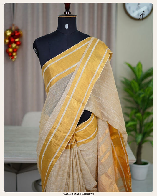 SEMI LINEN SAREE