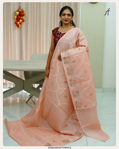 NET COTTA SAREE