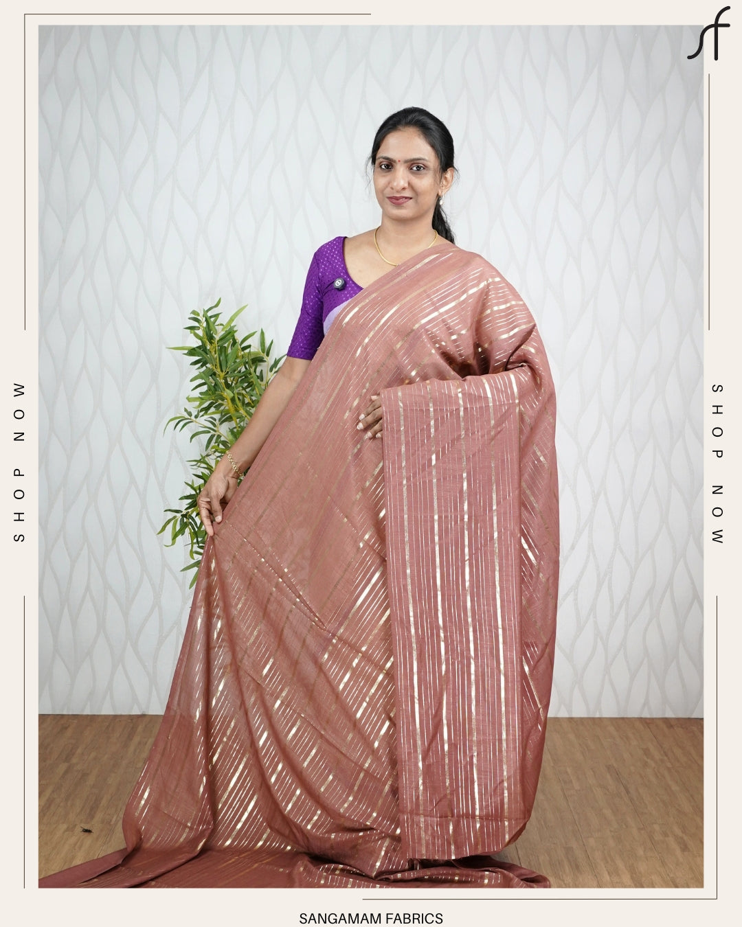 STRIPED VICHITHRA SILK SAREE