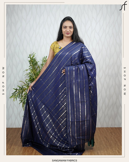 STRIPPED VICHITHRA SILK SAREE